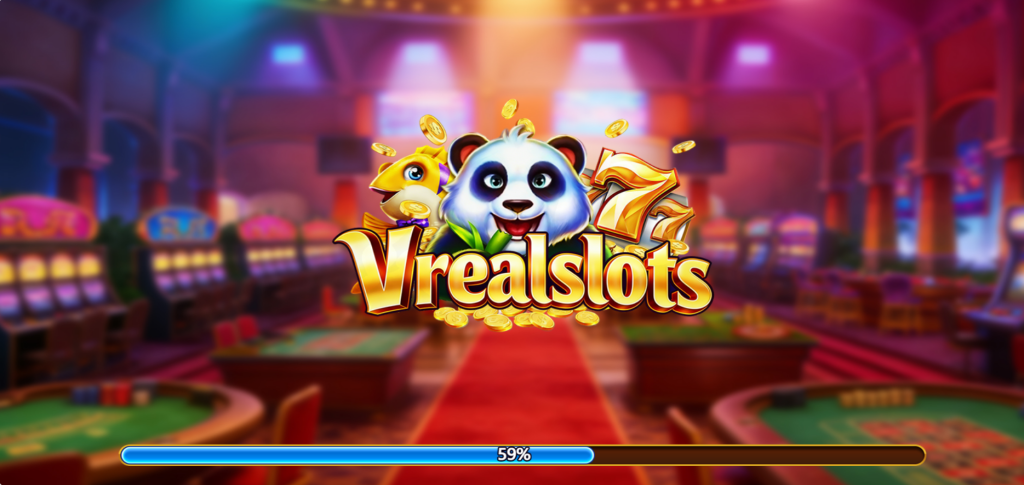 Vrealslots app on iphone screen